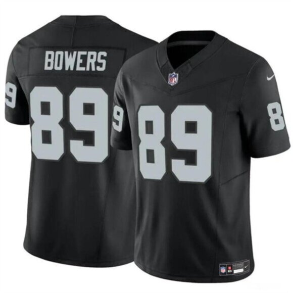 Mens Youths Kids Womens 89 Brock Bowers Black Vapor Stitched Jersey - Picture 1 of 1